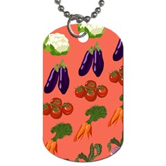 Vegetable Carrot Tomato Pumpkin Eggplant Dog Tag (two Sides) by Mariart