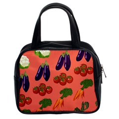 Vegetable Carrot Tomato Pumpkin Eggplant Classic Handbags (2 Sides) by Mariart