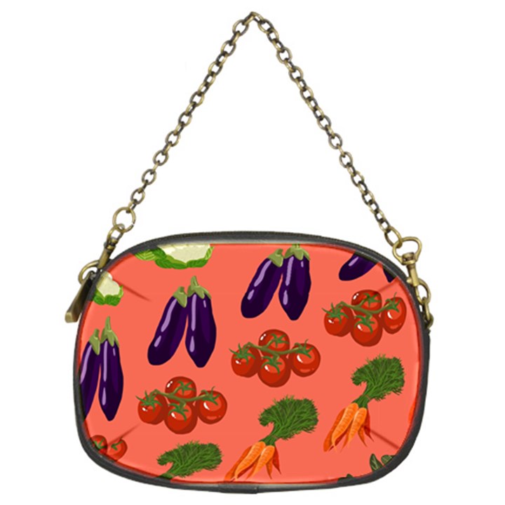 Vegetable Carrot Tomato Pumpkin Eggplant Chain Purses (Two Sides) 