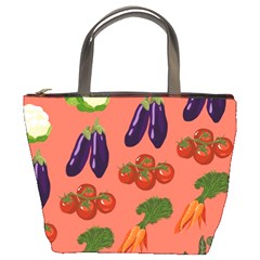 Vegetable Carrot Tomato Pumpkin Eggplant Bucket Bags by Mariart