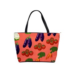 Vegetable Carrot Tomato Pumpkin Eggplant Shoulder Handbags by Mariart