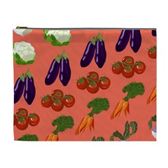 Vegetable Carrot Tomato Pumpkin Eggplant Cosmetic Bag (xl)