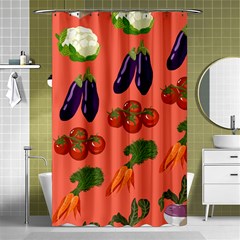 Vegetable Carrot Tomato Pumpkin Eggplant Shower Curtain 48  X 72  (small)  by Mariart