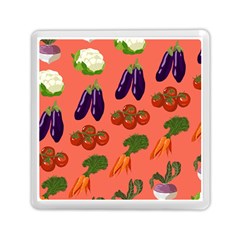 Vegetable Carrot Tomato Pumpkin Eggplant Memory Card Reader (square)  by Mariart