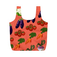 Vegetable Carrot Tomato Pumpkin Eggplant Full Print Recycle Bags (m)  by Mariart