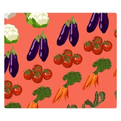 Vegetable Carrot Tomato Pumpkin Eggplant Double Sided Flano Blanket (small) 