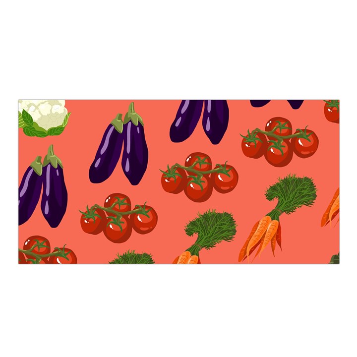 Vegetable Carrot Tomato Pumpkin Eggplant Satin Shawl