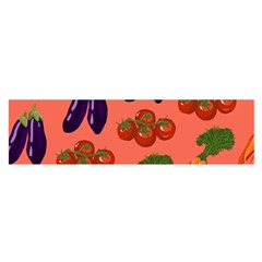 Vegetable Carrot Tomato Pumpkin Eggplant Satin Scarf (oblong) by Mariart