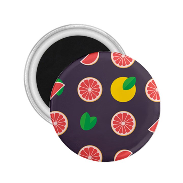 Wild Textures Grapefruits Pattern Lime Orange 2.25  Magnets