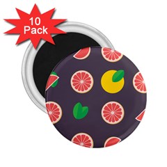 Wild Textures Grapefruits Pattern Lime Orange 2 25  Magnets (10 Pack)  by Mariart