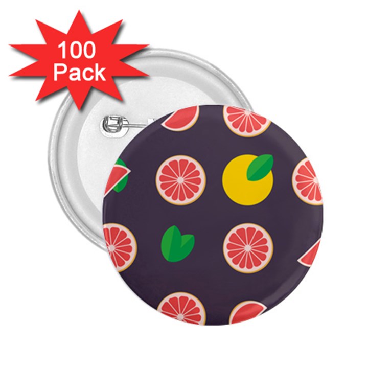 Wild Textures Grapefruits Pattern Lime Orange 2.25  Buttons (100 pack) 