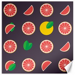 Wild Textures Grapefruits Pattern Lime Orange Canvas 12  X 12   by Mariart