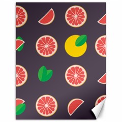 Wild Textures Grapefruits Pattern Lime Orange Canvas 12  X 16  