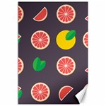 Wild Textures Grapefruits Pattern Lime Orange Canvas 12  x 18   11.88 x17.36  Canvas - 1