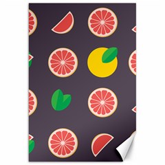 Wild Textures Grapefruits Pattern Lime Orange Canvas 20  X 30  