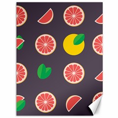 Wild Textures Grapefruits Pattern Lime Orange Canvas 36  X 48  