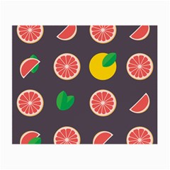 Wild Textures Grapefruits Pattern Lime Orange Small Glasses Cloth (2-side)