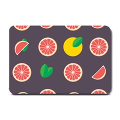 Wild Textures Grapefruits Pattern Lime Orange Small Doormat 