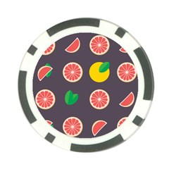 Wild Textures Grapefruits Pattern Lime Orange Poker Chip Card Guard (10 Pack)