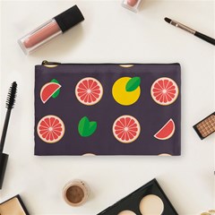 Wild Textures Grapefruits Pattern Lime Orange Cosmetic Bag (medium)  by Mariart