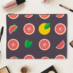 Wild Textures Grapefruits Pattern Lime Orange Cosmetic Bag (xl) by Mariart