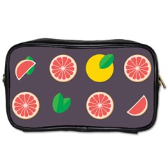 Wild Textures Grapefruits Pattern Lime Orange Toiletries Bags