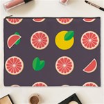 Wild Textures Grapefruits Pattern Lime Orange Cosmetic Bag (XXXL)  Front