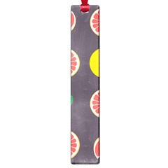 Wild Textures Grapefruits Pattern Lime Orange Large Book Marks