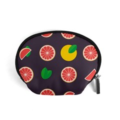 Wild Textures Grapefruits Pattern Lime Orange Accessory Pouches (small) 