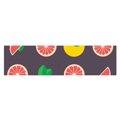 Wild Textures Grapefruits Pattern Lime Orange Satin Scarf (oblong)