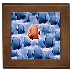 Swim Fish Framed Tiles by Mariart