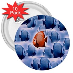 Swim Fish 3  Buttons (10 Pack) 