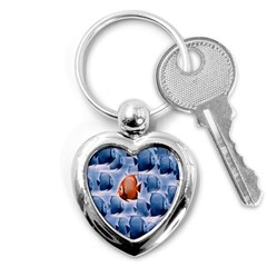 Swim Fish Key Chains (heart) 