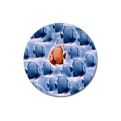 Swim Fish Magnet 3  (round)