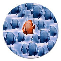 Swim Fish Magnet 5  (round)