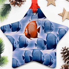 Swim Fish Star Ornament (two Sides) by Mariart