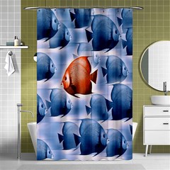 Swim Fish Shower Curtain 48  X 72  (small) 