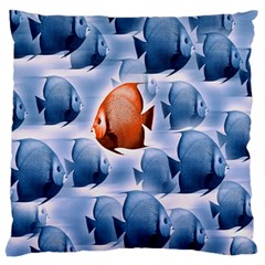 Swim Fish Large Cushion Case (one Side) by Mariart