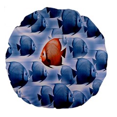 Swim Fish Large 18  Premium Round Cushions