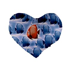 Swim Fish Standard 16  Premium Heart Shape Cushions