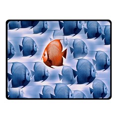 Swim Fish Double Sided Fleece Blanket (small)  by Mariart