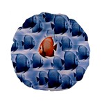 Swim Fish Standard 15  Premium Flano Round Cushions Front