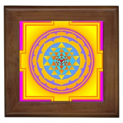 Triangle Orange Pink Framed Tiles by Mariart