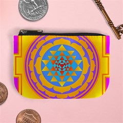 Triangle Orange Pink Mini Coin Purses