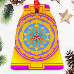 Triangle Orange Pink Ornament (bell) by Mariart