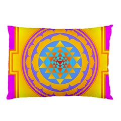 Triangle Orange Pink Pillow Case (two Sides) by Mariart