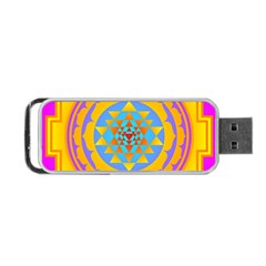 Triangle Orange Pink Portable Usb Flash (two Sides) by Mariart