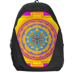 Triangle Orange Pink Backpack Bag