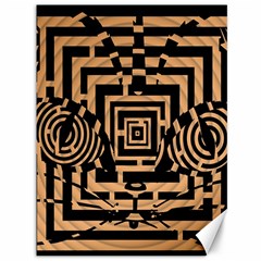 Wooden Cat Face Line Arrow Mask Plaid Canvas 36  X 48   by Mariart