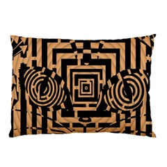 Wooden Cat Face Line Arrow Mask Plaid Pillow Case by Mariart